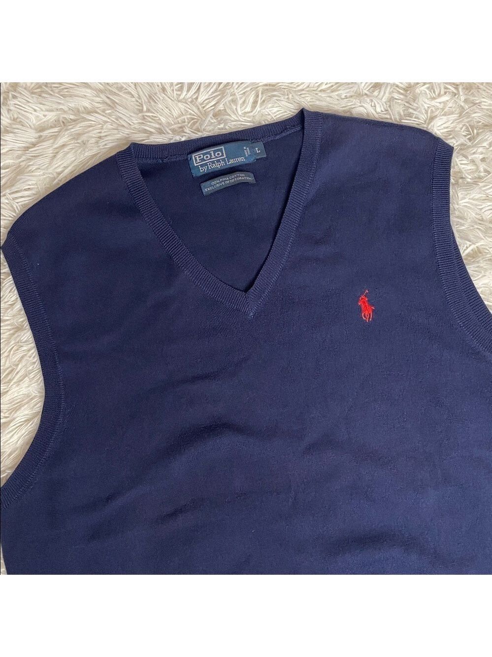 Polo by Ralph Lauren Men's Dark Blue Sweater Vest - Picture 2 of 7